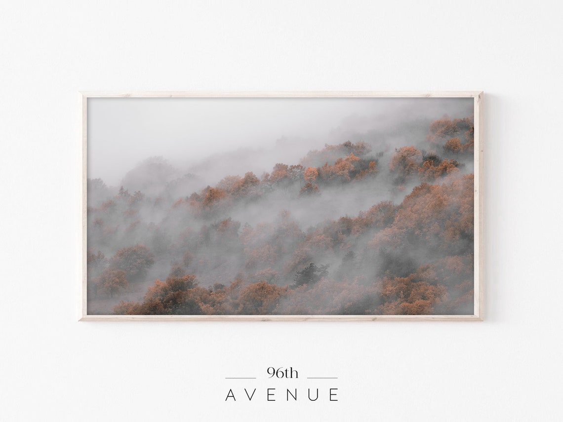 Frame Tv Art Foggy Forest Tv Art Fall Frame Tv Art