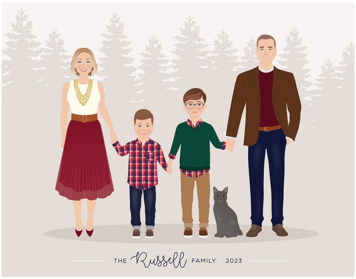 Custom Family Portrait, Additional Person