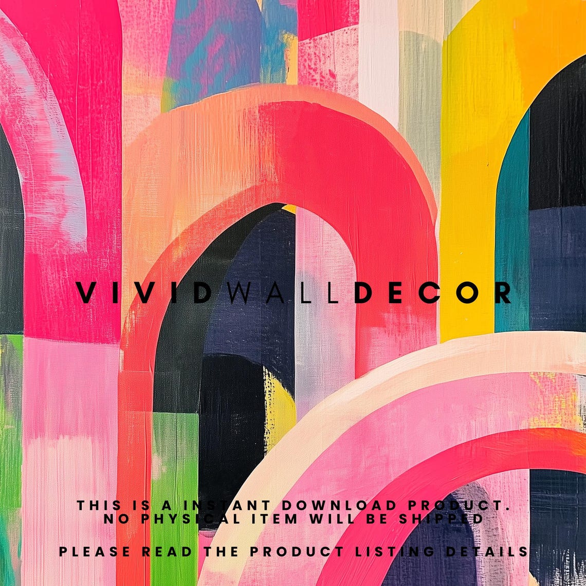 Vibrant Colorful Abstract Arches Modern Bold Statement Decor Poster - Image 2