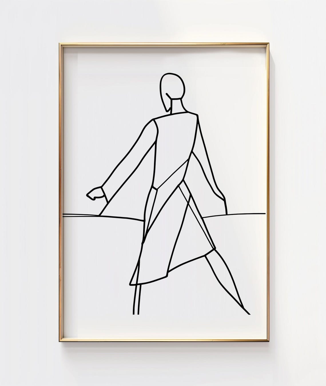 Minimalist Woman Line Art Print Female Figure Drawing