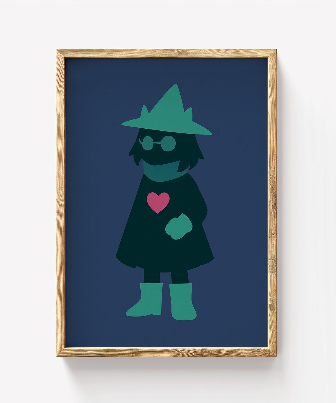 Minimalist Dark Fantasy Wall Art Cute Wizard Indie Game Room Decor Modern Kids Bedroom Poster