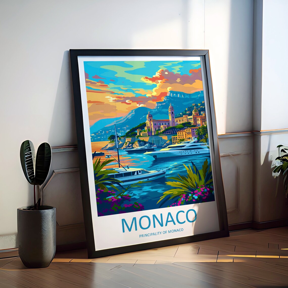 Monaco Travel Poster, Home Decor Wall Art - Image 2