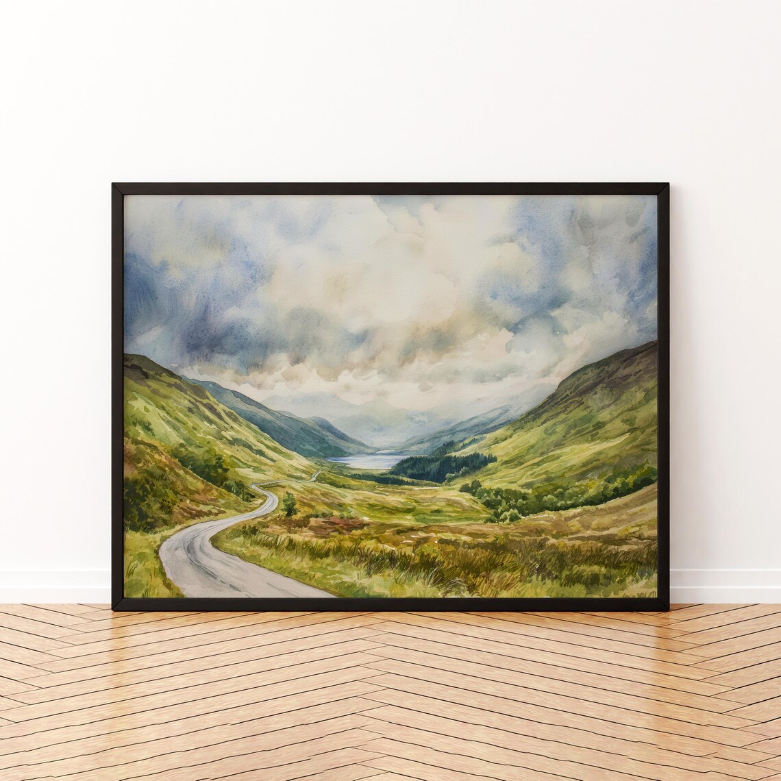 North Coast 500 Scotland Watercolor Travel Poster