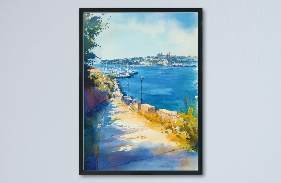 Plymouth Waterfront Promenade Hoe Marina Skyline Devon Coast Poster
