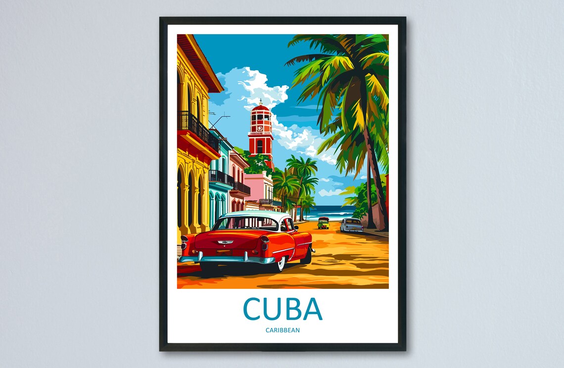 Cuba Home Decor Travel Poster