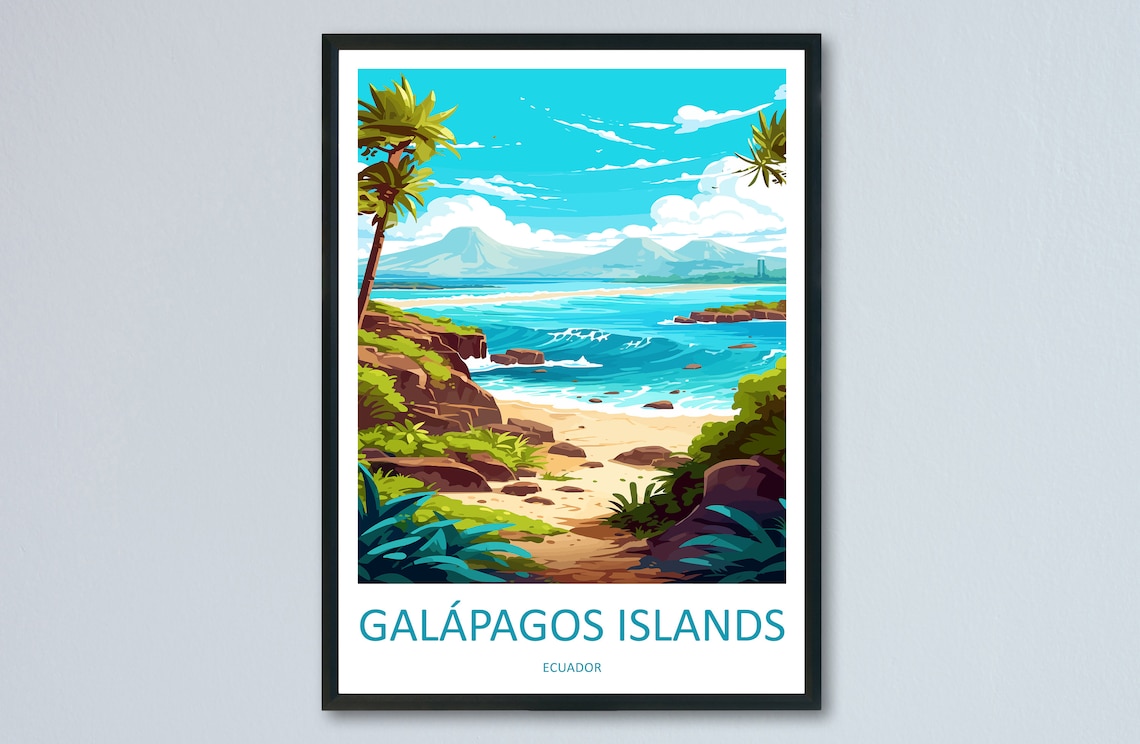 Galpagos Islands Home Decor Travel Poster
