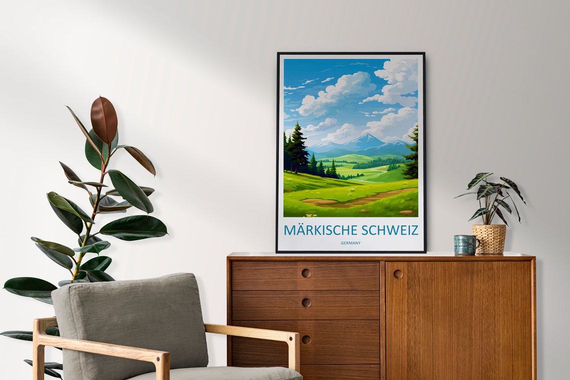 Markische Schweiz Germany Rolling Hills Mountain View Poster - Image 2