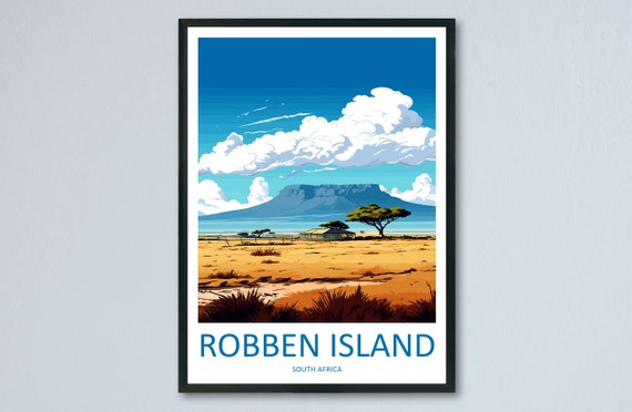 Robben Island Travel Print Wall Art Hanging Home Dcor Gift Lovers South Africa