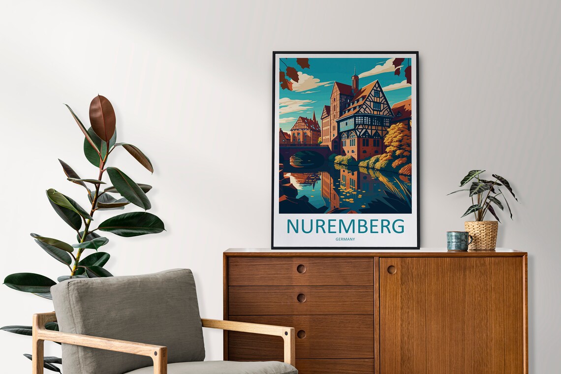 Nuremberg Travel Poster, Germany Wall Art Print - Image 2