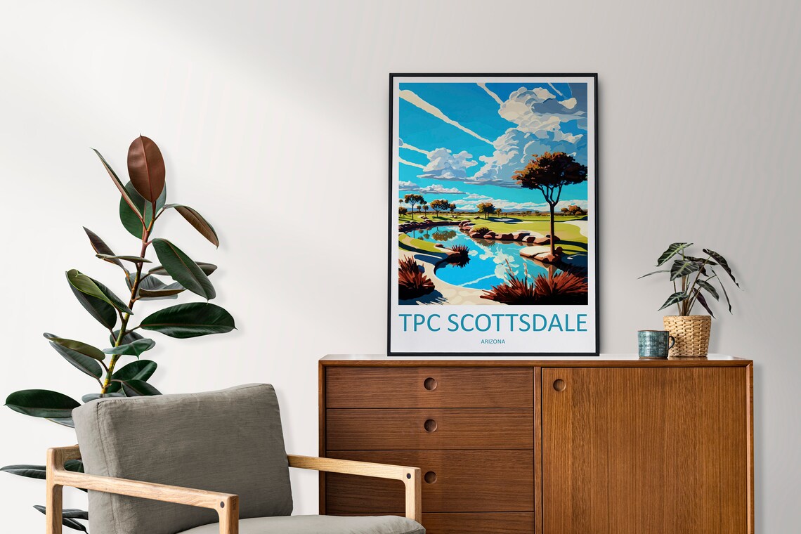 TPC Scottsdale Golf Travel Poster, Arizona Golf - Image 2