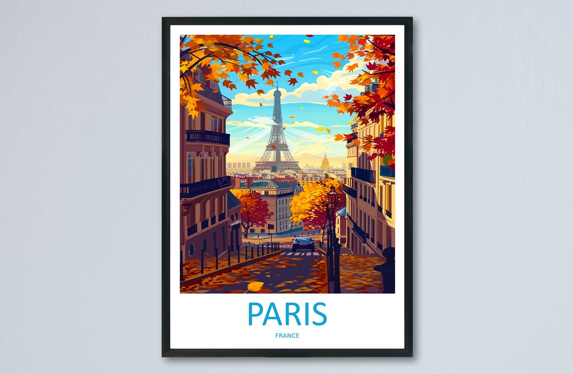 Paris Travel Wall Hanging Art Print