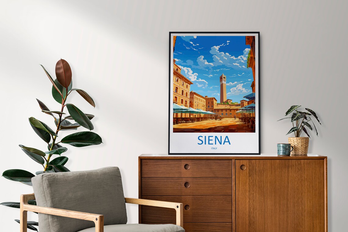 Siena Travel Print Wall Art Siena Italy Wall Hanging Home Decoration Siena Gift Art Lovers Wall Art Print Siena Italy Art Siena Art Print - Image 2