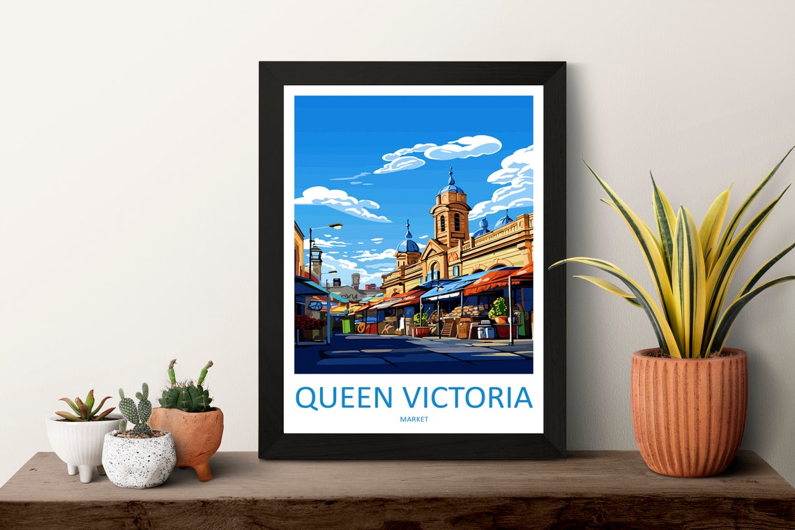 Queen Victoria Market Travel Print Wall Art Queen Victoria Market Wall Hanging Home Dcor Queen Victoria Market Gift Art Lovers - Image 3