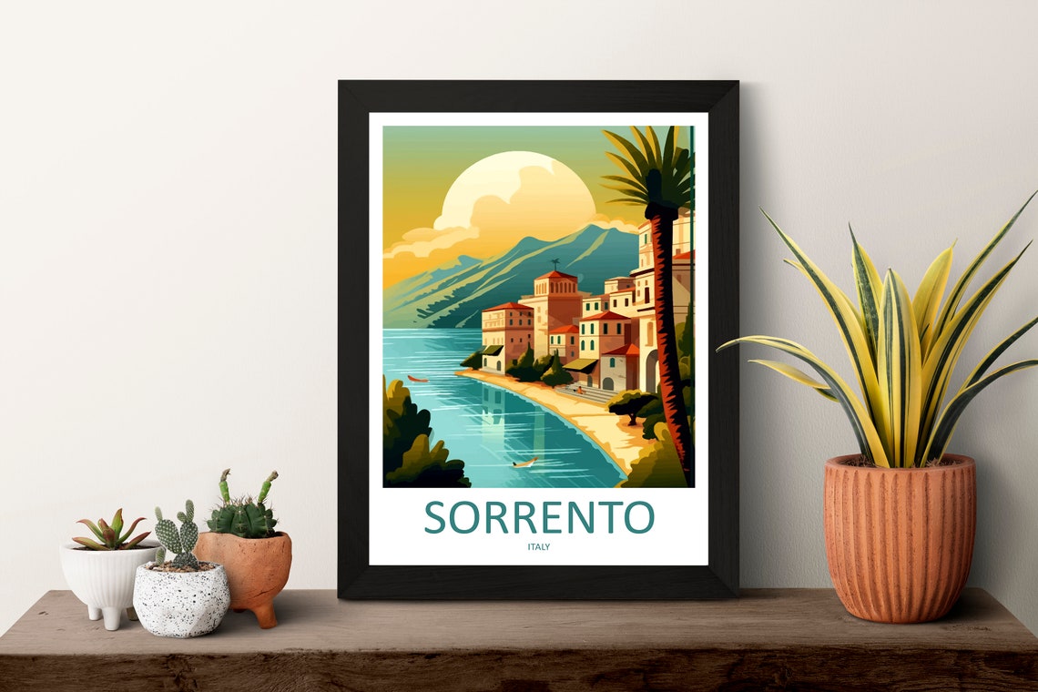 Sorrento Travel Print Wall Art Sorrento Wall Hanging Home Dcor Sorrento Gift Art Lovers Italy Art Lover Gift Sorrento Print Sorrento Art - Image 3
