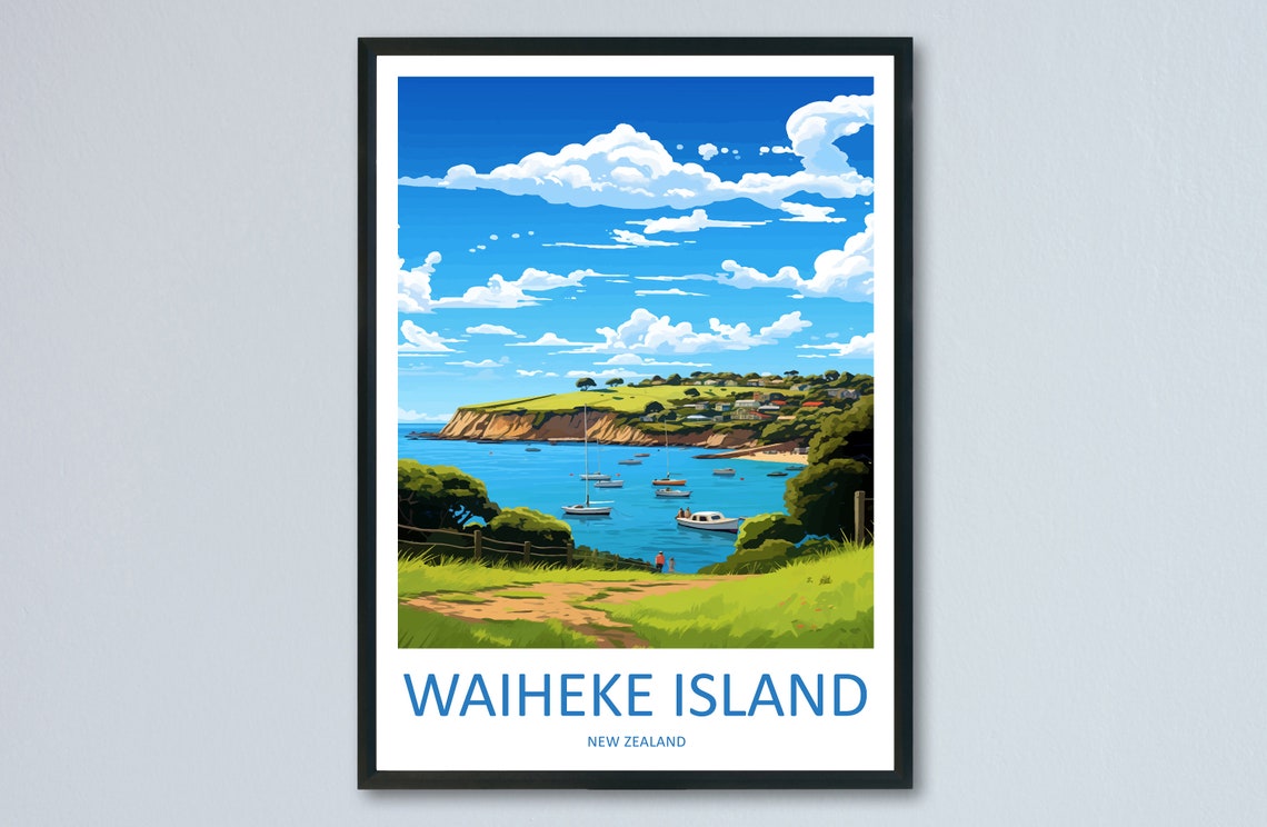 Waiheke Island Travel Print Wall Art Waiheke Island Wall Hanging Home Dcor Waiheke Island Gift Art Lovers New Zealand Art Lover Gift Print