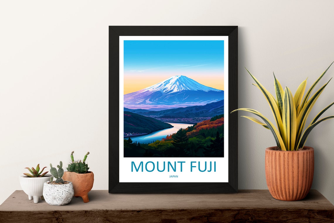 Mount Fuji Japan Snowcapped Volcano Sunset View Travel Poster - Image 3