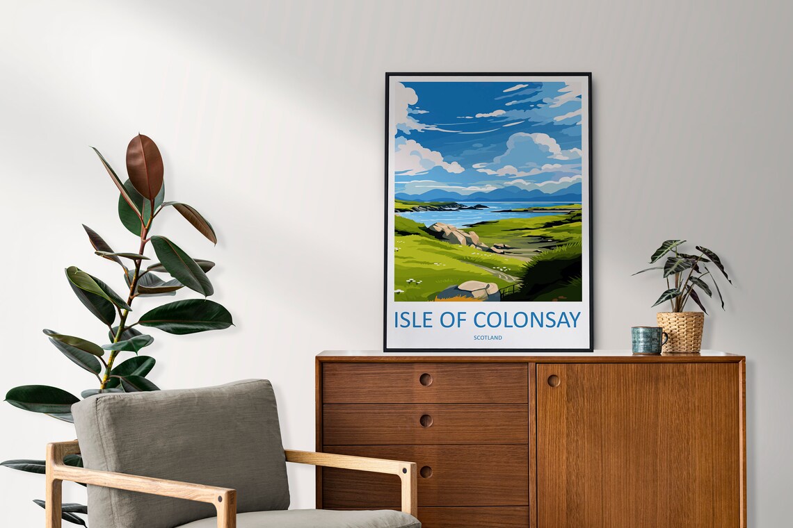 Isle Of Colonsay Travel Poster, Scotland Wall Art - Image 2