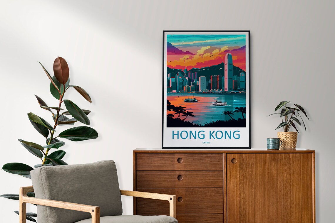 Hong Kong Wall Hanging Gift Travel Poster - Image 2