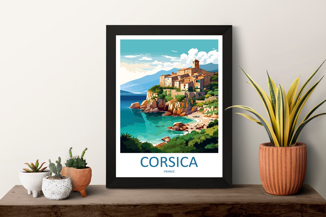Corsica Travel Print, France Wall Art Poster - Image 3
