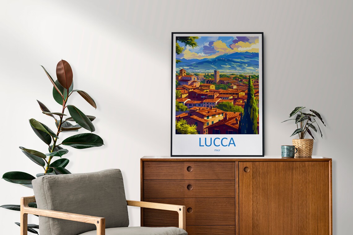 Lucca Travel Poster, Italy Wall Art Print - Image 2