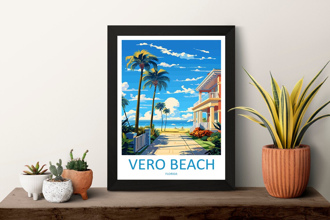 Vero Beach Travel Poster, Florida Beach Destination - Image 3
