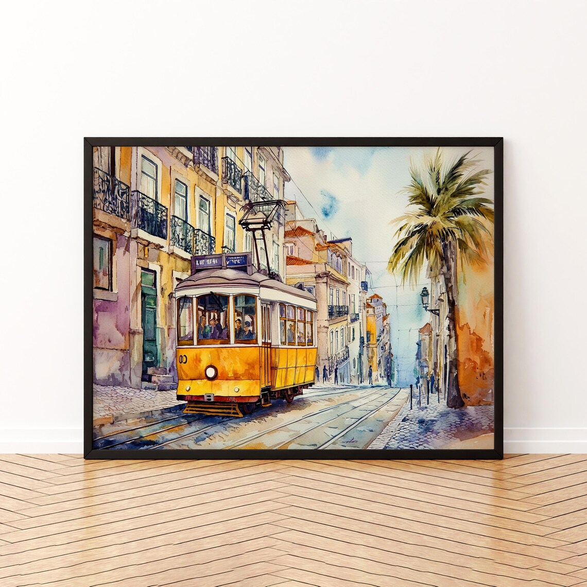 Lisbon Watercolor Poster, Portugal Travel Poster