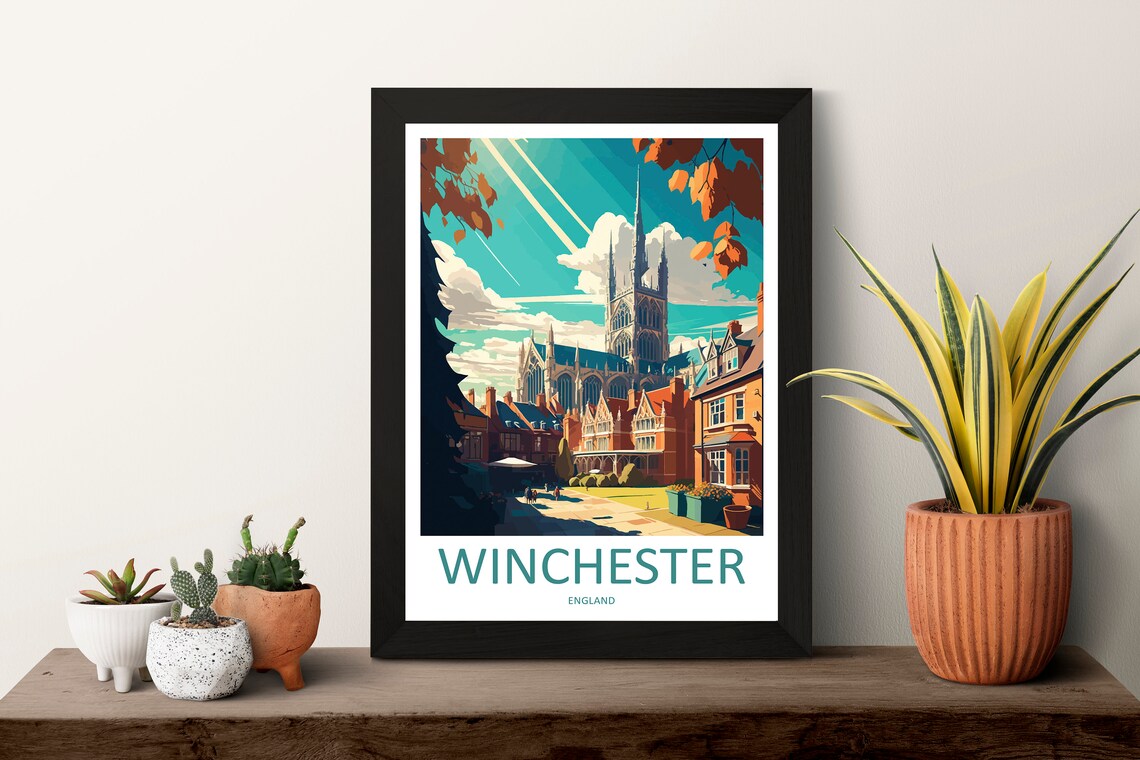 Winchester Travel Poster, England Wall Art - Image 3
