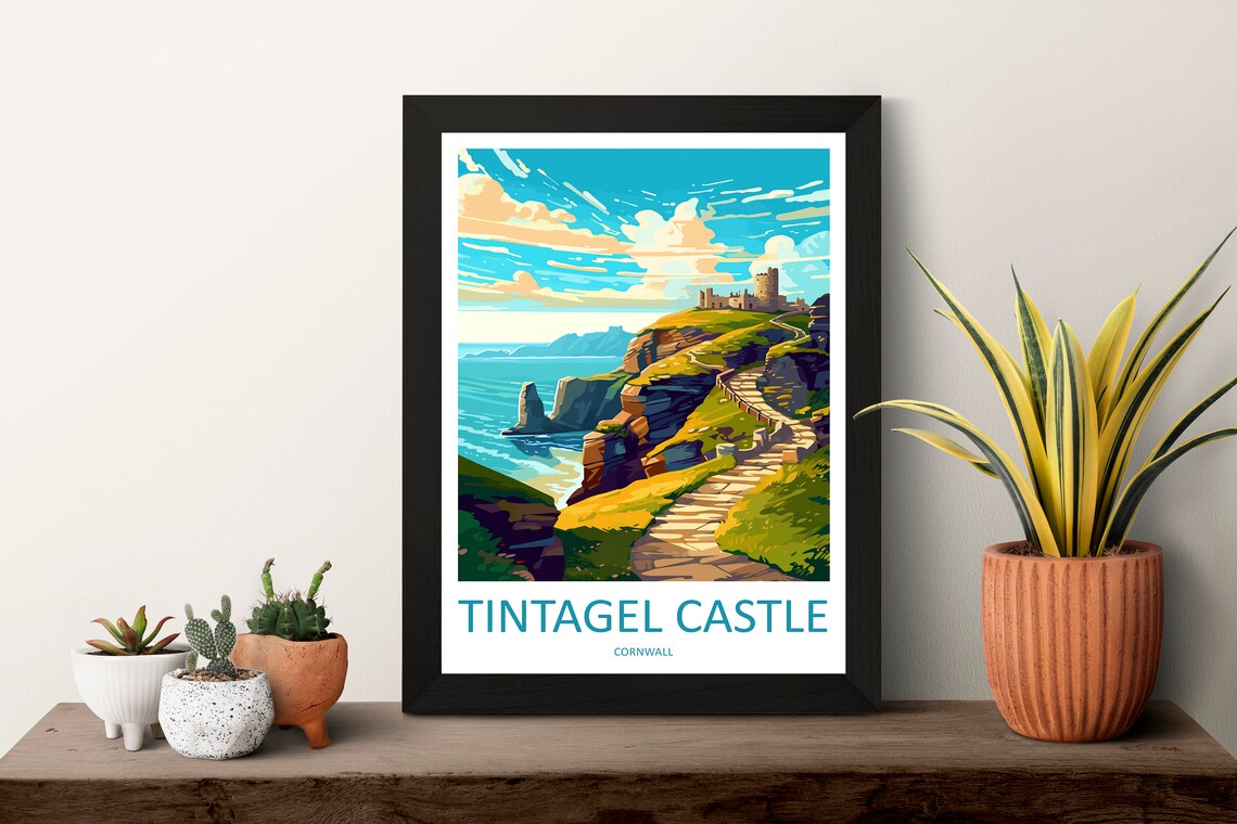 Tintagel Castle Travel Poster, England Wall Art - Image 3