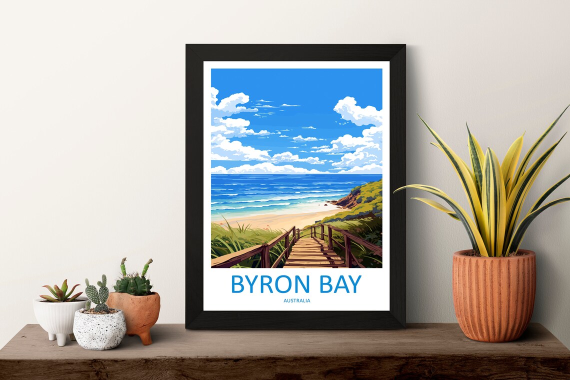 Byron Bay Travel Poster, Australia Wall Art - Image 3