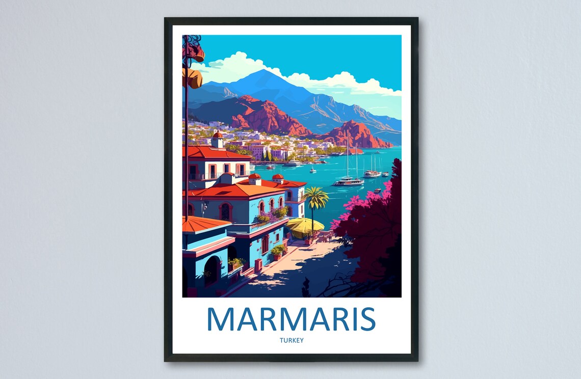 Marmaris Travel Poster, Turkey City View