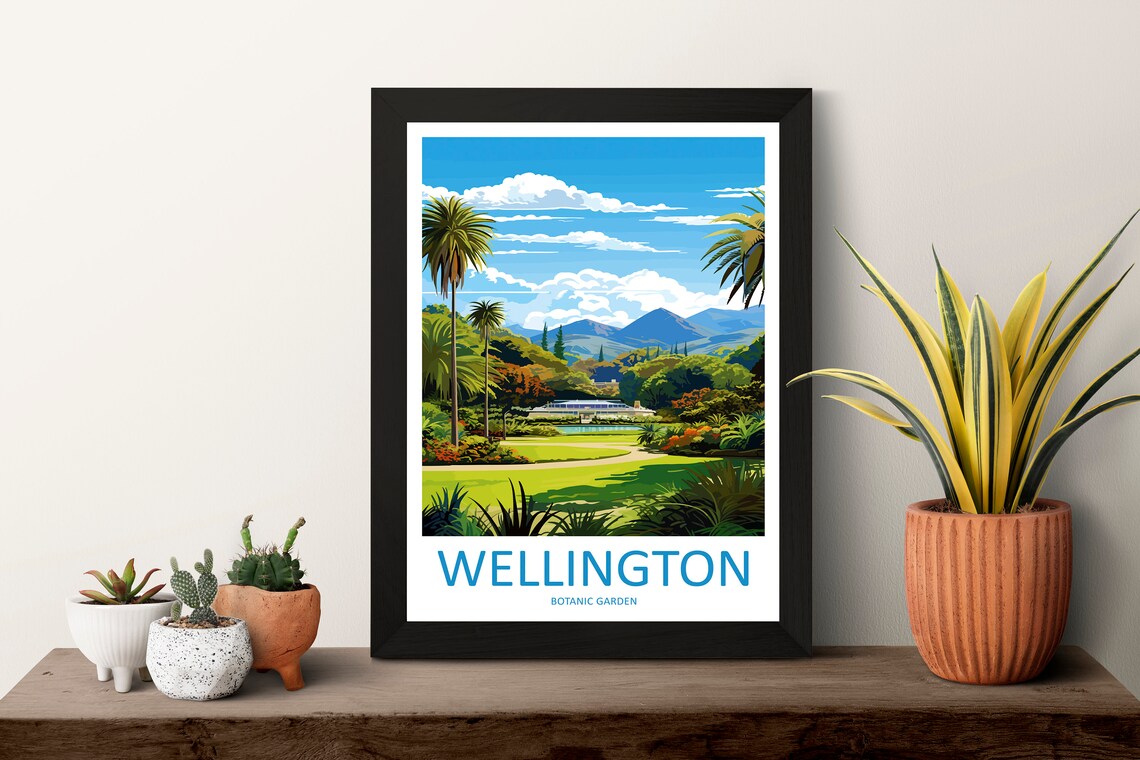 Wellington Botanical Garden Travel Poster, New Zealand - Image 3