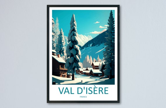 Val Disere Travel Print Wall Art Val Disere Wall Hanging Home Dcor Val Disere Gift Art Lovers Ski Art Lover Gift Val Disere Print Ski
