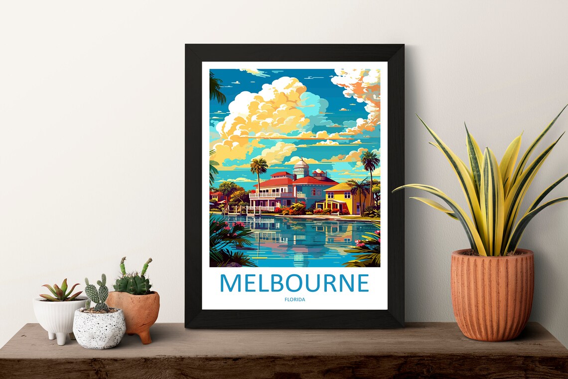 Melbourne Florida Travel Poster, Home Decor Print - Image 3