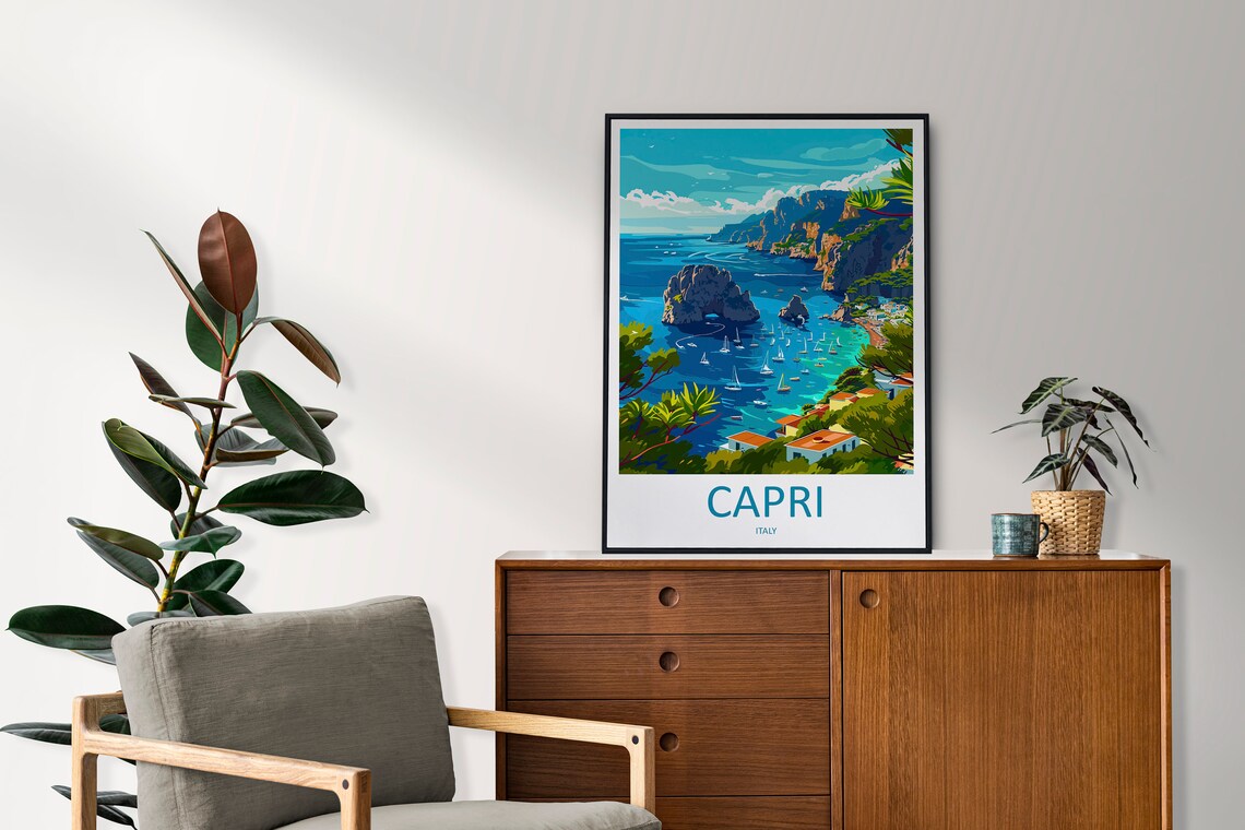 Capri Travel Poster, Italy Place Art Print - Image 2
