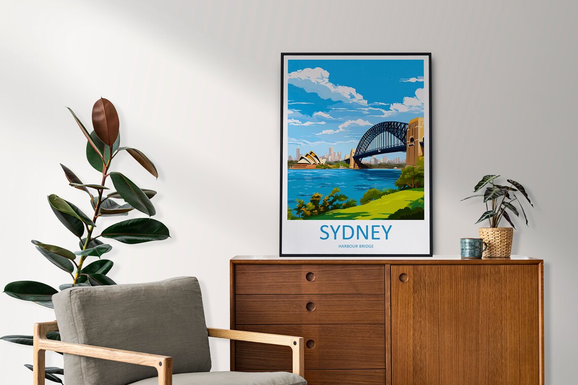 Sydney Harbour Bridge Home Decor Wall Art Print - Image 2