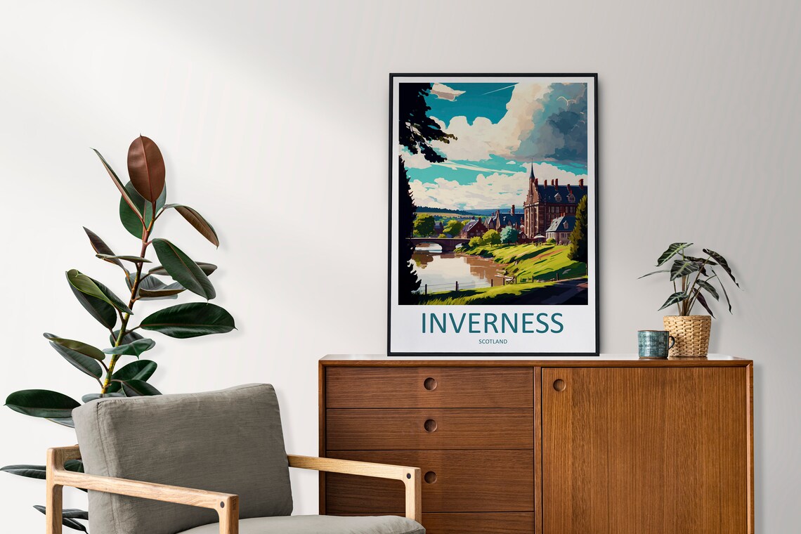 Inverness Travel Poster, Scotland Place Art - Image 2