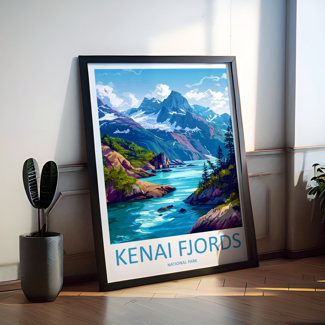 Kenai Fjords National Park Travel Poster, Alaska