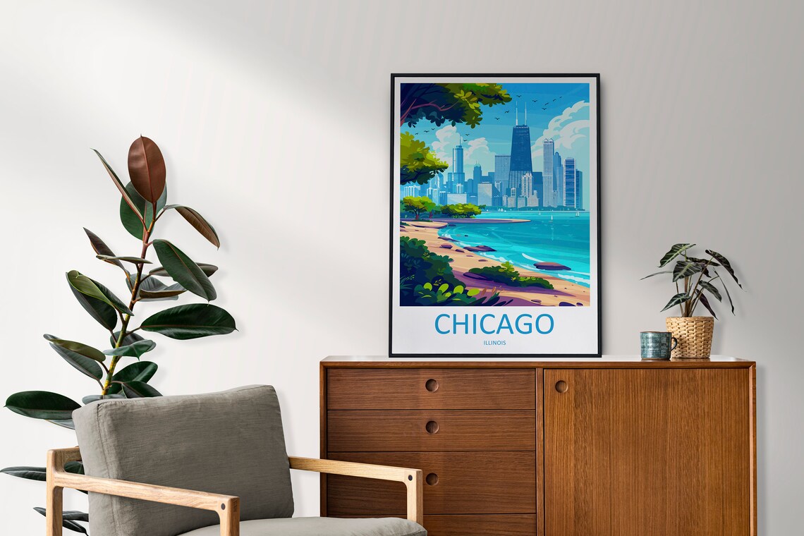 Chicago Gift For Art Lovers Travel Poster - Image 2
