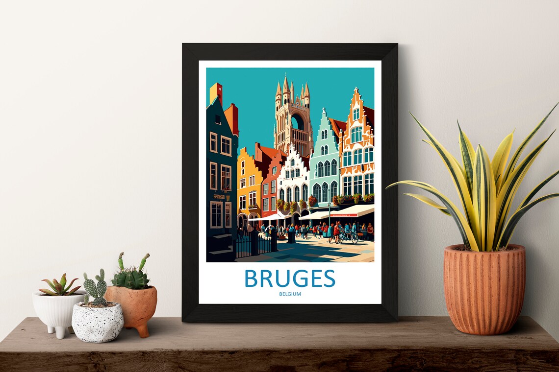Bruges Travel Poster, Belgium Wall Decor - Image 3