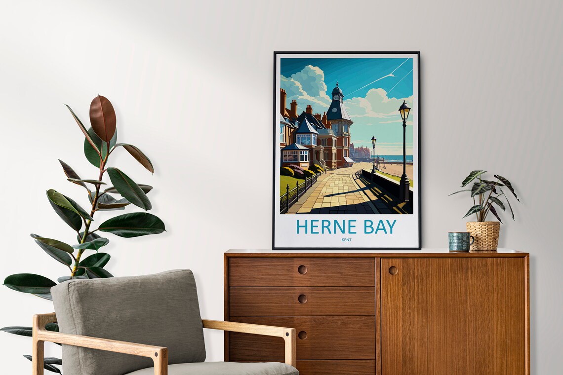 Herne Bay Travel Poster, England Place Print - Image 2