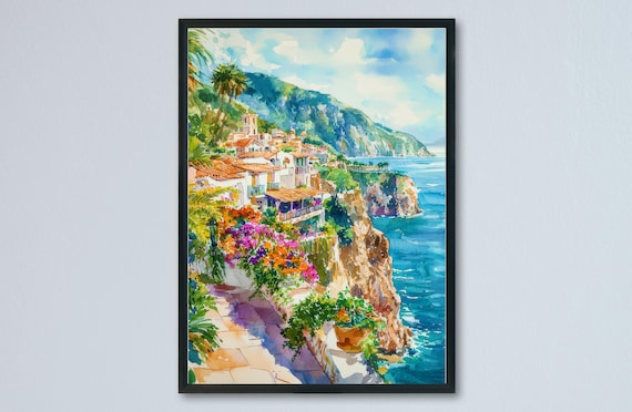 Acapulco Watercolor Poster Wall Art Hanging Home Dcor Gift Lovers Mexico