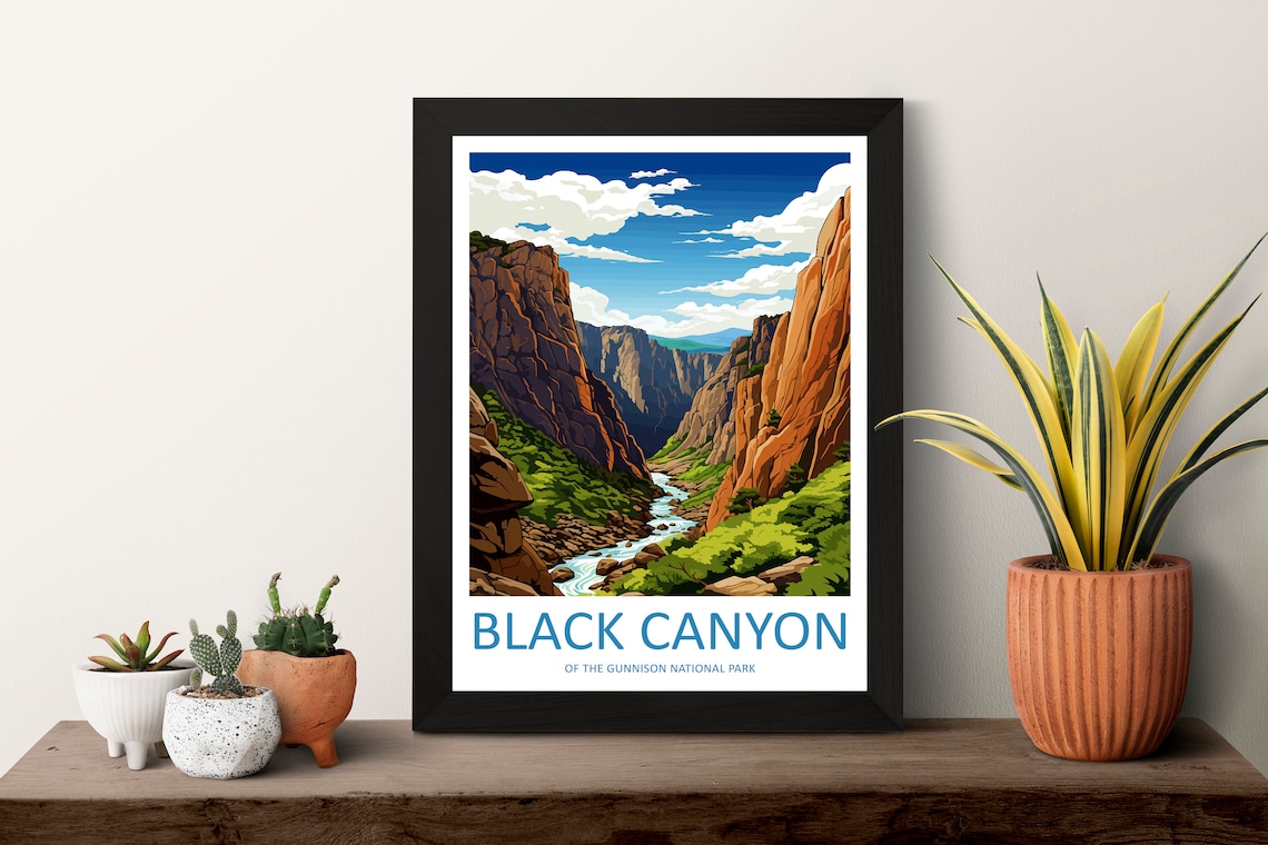 Black Canyon National Park Travel Poster, Colorado - Image 3