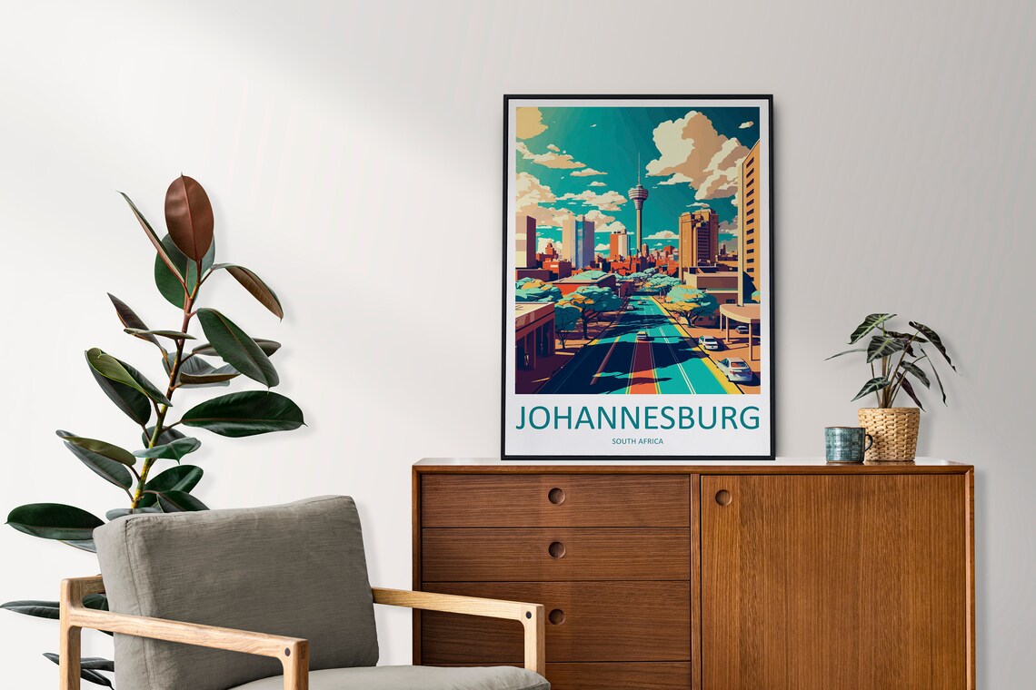 Johannesburg Travel Poster, South Africa Wall Art - Image 2