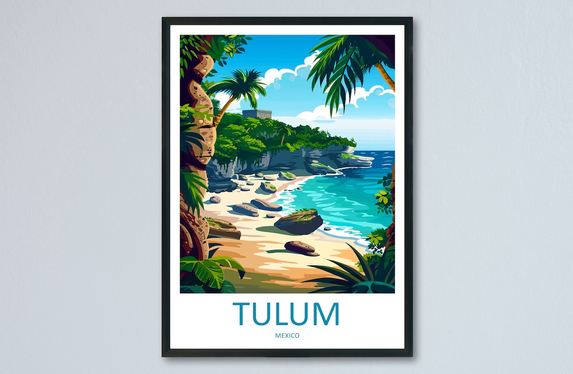 Tulum Travel Poster, World & Cultural Art