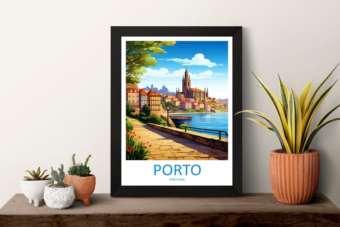 Porto Travel Print Wall Art Porto Wall Hanging Home Dcor Porto Gift Art Lovers Portugal Art Lover Gift Porto Wall Dcor Porto Travel Art - Image 3