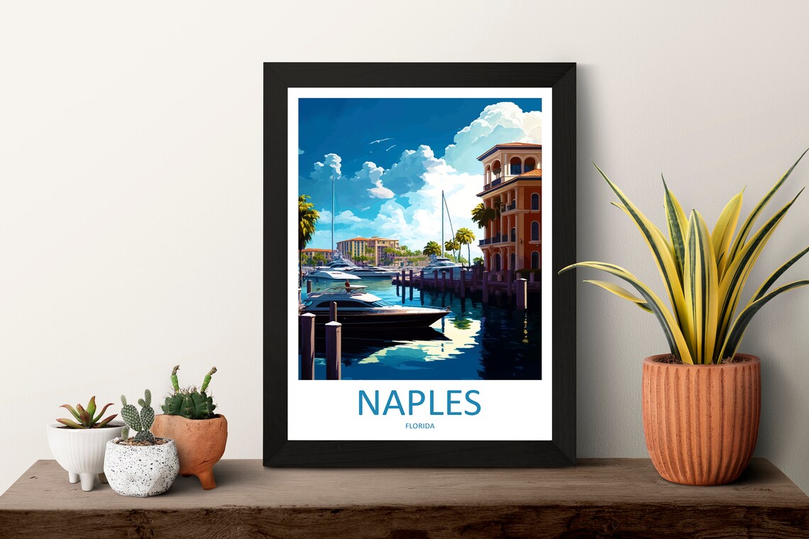 Naples Florida Travel Poster, Place-Inspired Wall Art - Image 3