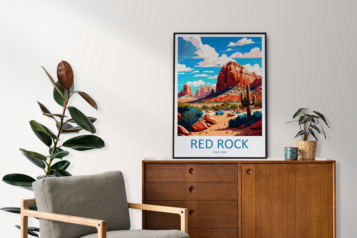 Red Rock State Park Arizona Desert Cactus Formations Day Poster - Image 2