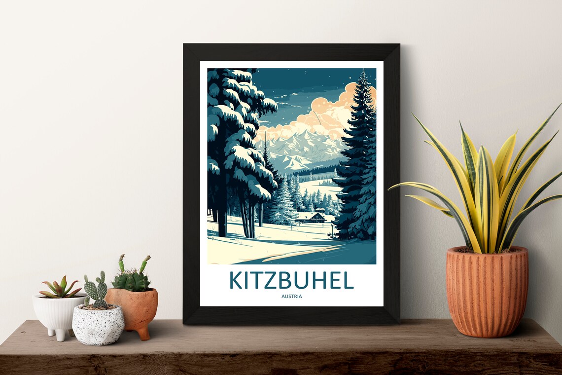 Kitzbuhel Ski Travel Poster, Austria Destination Print - Image 3