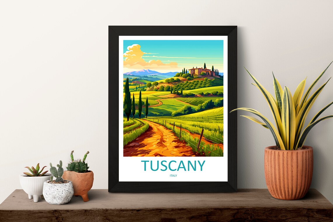 Tuscany Travel Poster, Italy Wall Art Print - Image 3