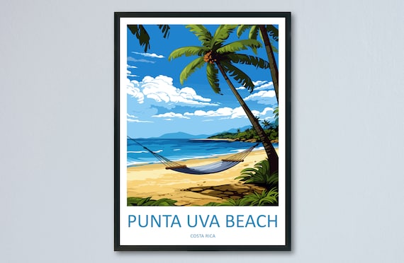 Punta Uva Beach Travel Print Wall Art Hanging Home Dcor Gift Lovers Costa Rica